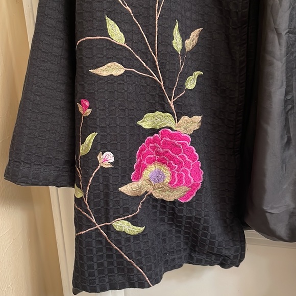 June 3♻️Maggie Barnes Black Pink Green Purple Floral Blazer Suit Jacket size 4x - Picture 6 of 17